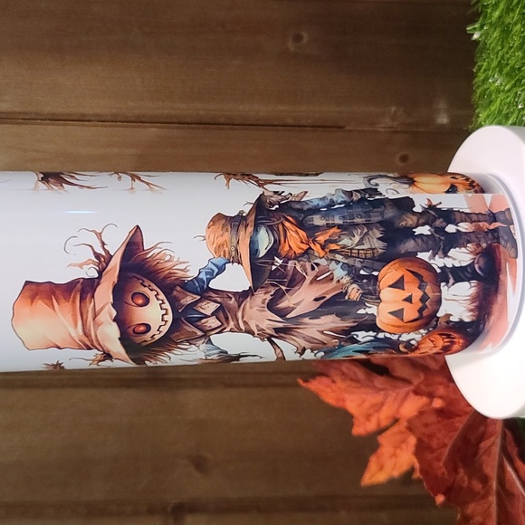Scarecrow 3 Set Different Styles Of Fall Stainless Steel Skinny Tumblers NWT - Picture 5 of 8
